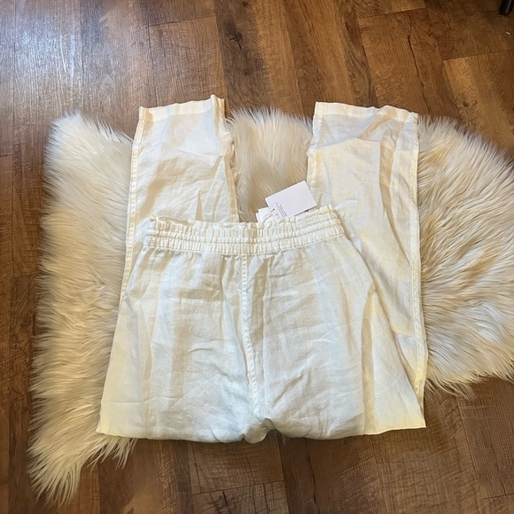 & OTHER STORIES Relaxed Linen Trousers In White - Picture 7 of 7